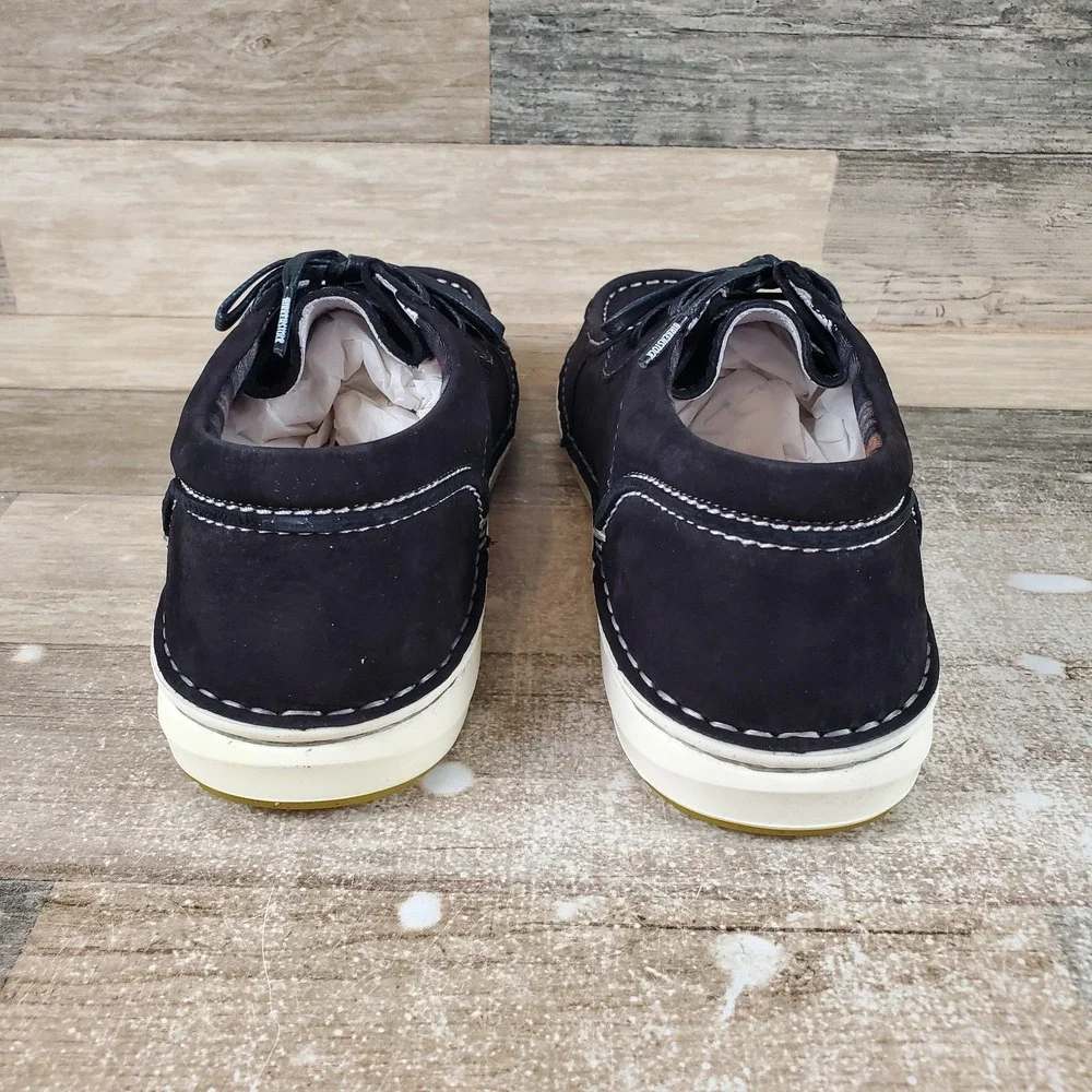 Birkenstock Pasadena Mens Shoes Sz 10 Casual Black Suede Leather Lace Up Loafers